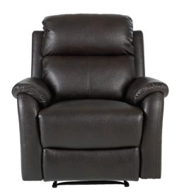 HOME Tyler Leather Effect Manual Recliner Chair - Chocolate.